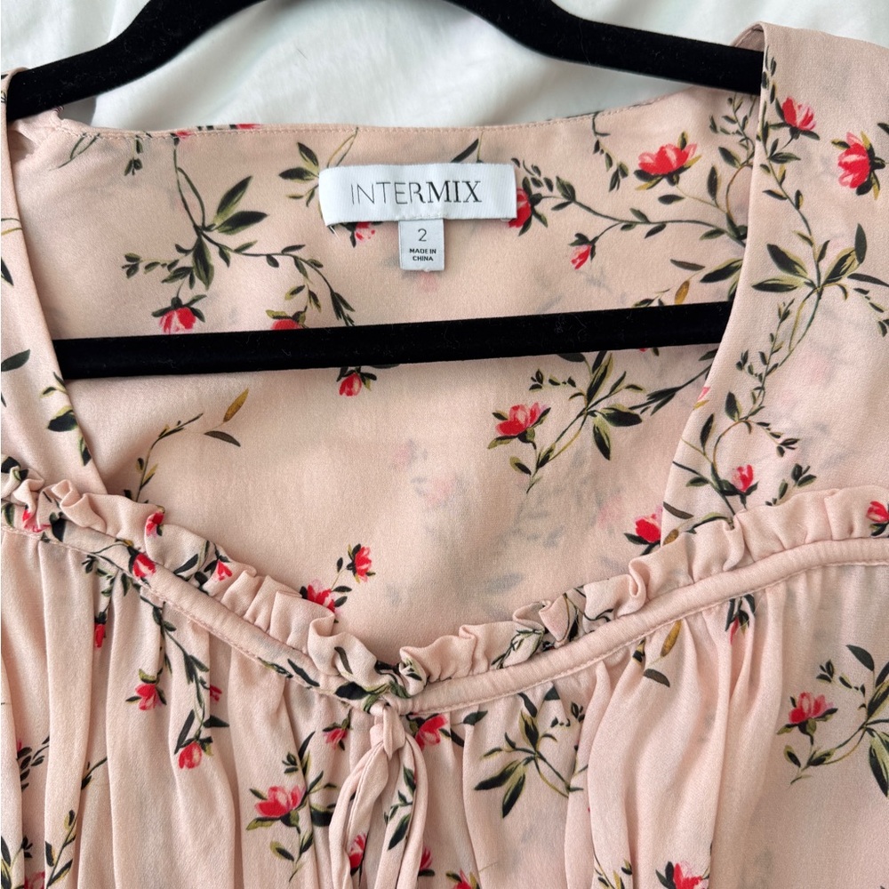 Intermix Silk Floral Top Size 2